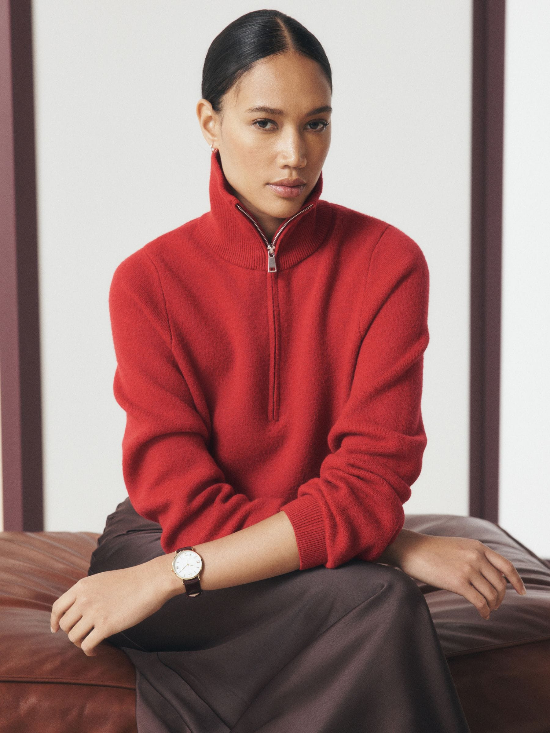 Next Cobalt Blue Supersoft Funnel Zip Neck Jumper | Next EU