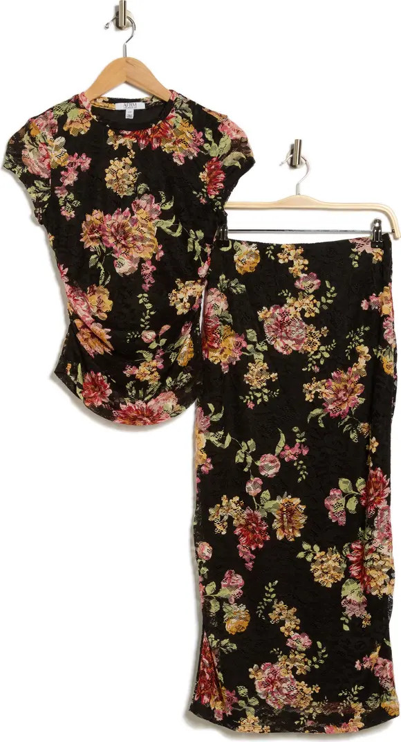 AFRM LOS ANGELES Lacey Daisy Lace Top & Skirt Set | Nordstromrack | Nordstrom Rack