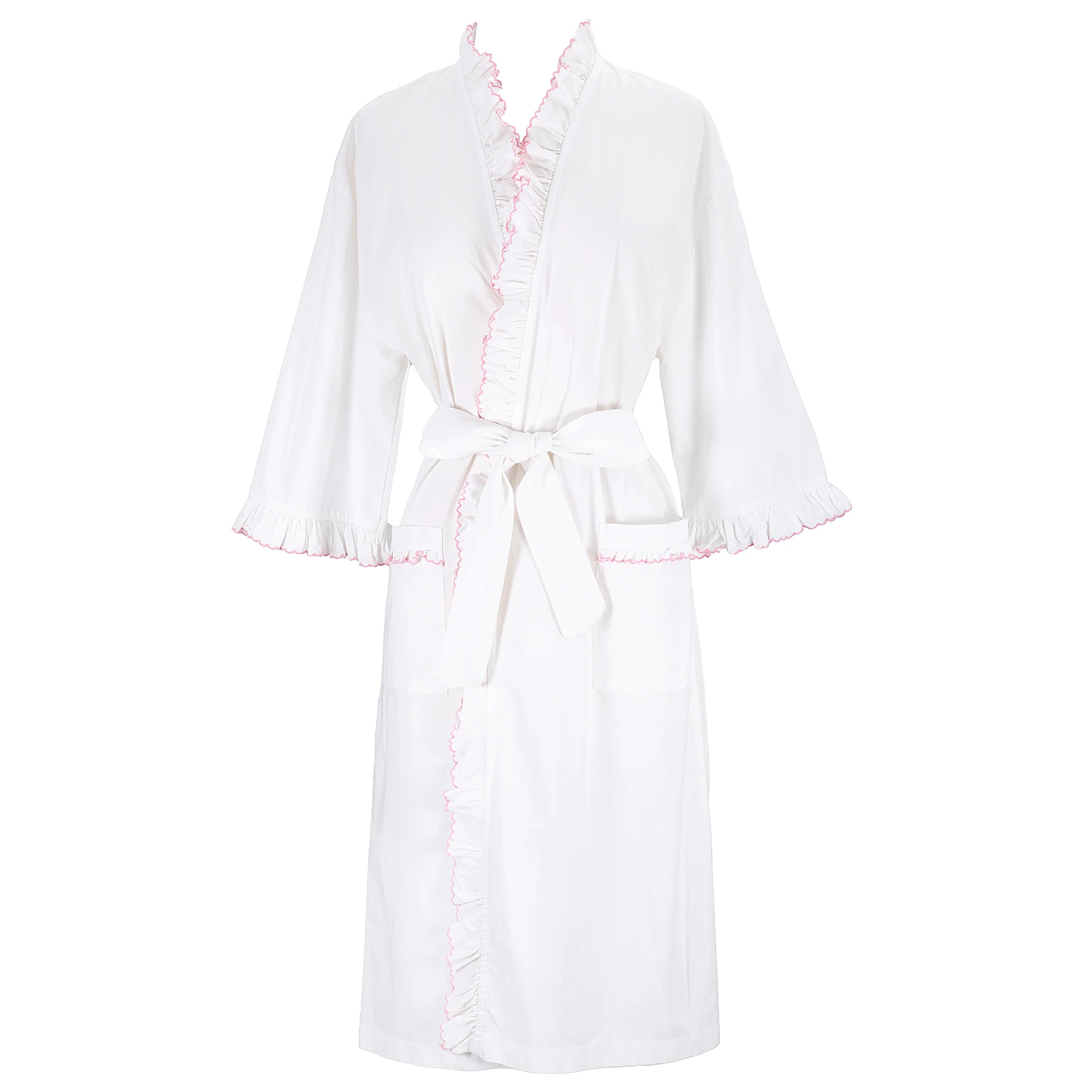 LULIE COTTON RUFFLE ROBE | Lenora