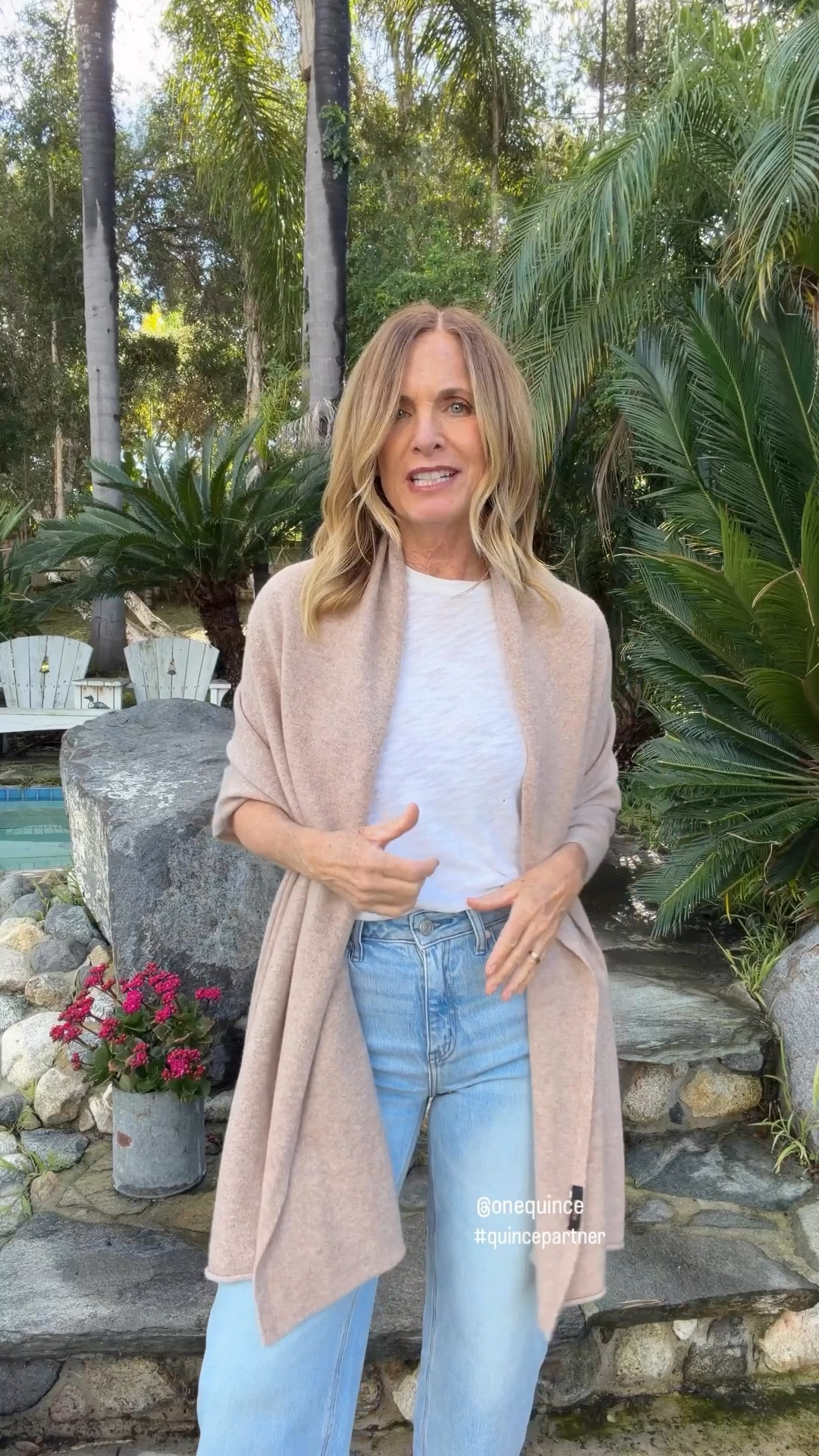 I am in love with this cashmere wrap from @Quince ! It instantly elevates any outfit and is one of those pieces I always reach for, especially for travel. Throw it over jeans and a tee and it looks instantly chic. This is a must for your wardrobe.

#QuincePartner

#LTKstyletip #LTKover40 #LTKtravel