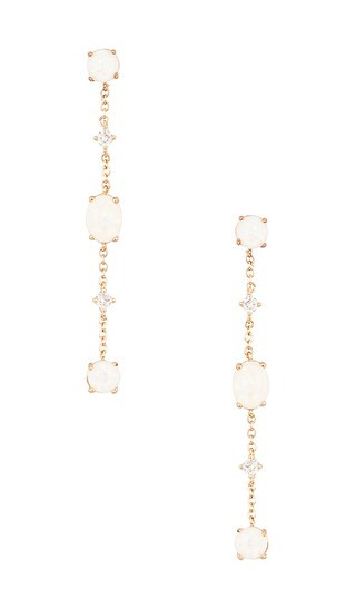 White Hot Earring in Gold & White | Revolve Clothing (Global)