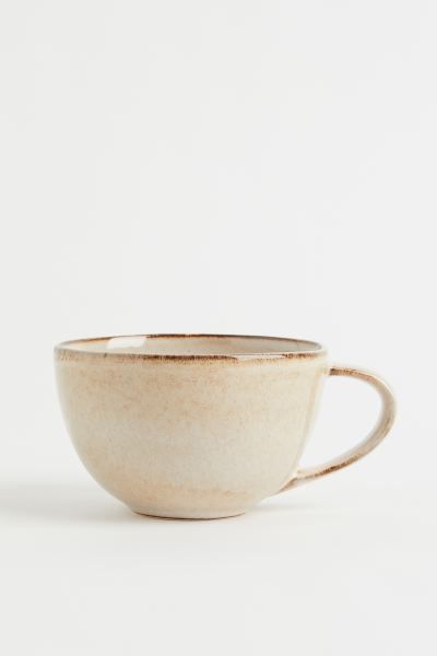 Large Stoneware Cup - Pink - Home All | H&M US | H&M (US + CA)