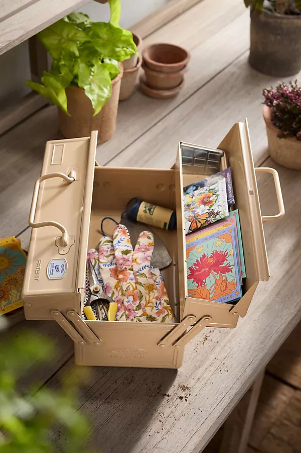 Toyo Steel Large Seed Storage Box, Beige | Anthropologie (US)