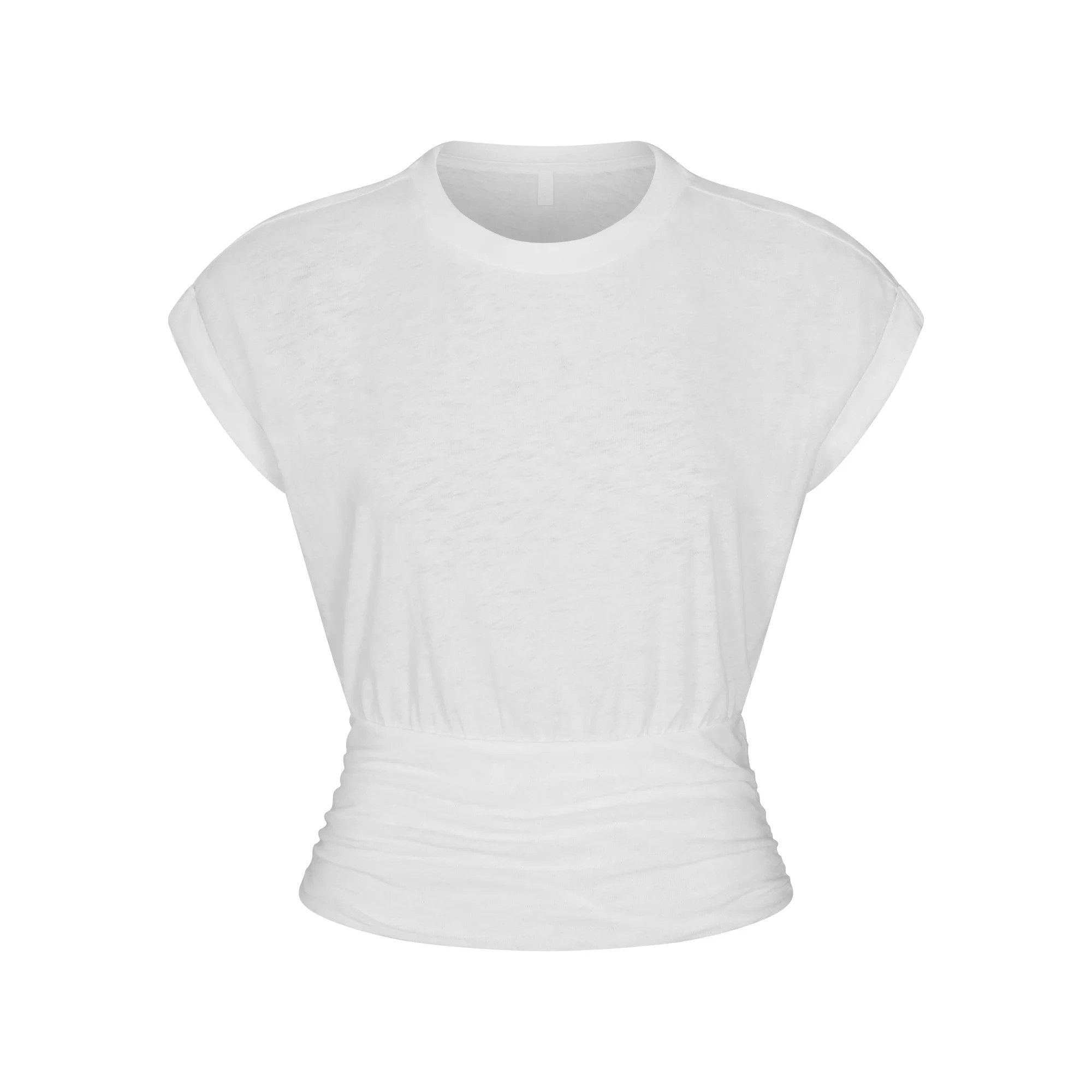 WORN IN JERSEY RUCHED TEE | SNOW | SKIMS | SKIMS (US)