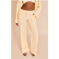 Butter Yellow Tailored Straight Leg Pants | PrettyLittleThing US