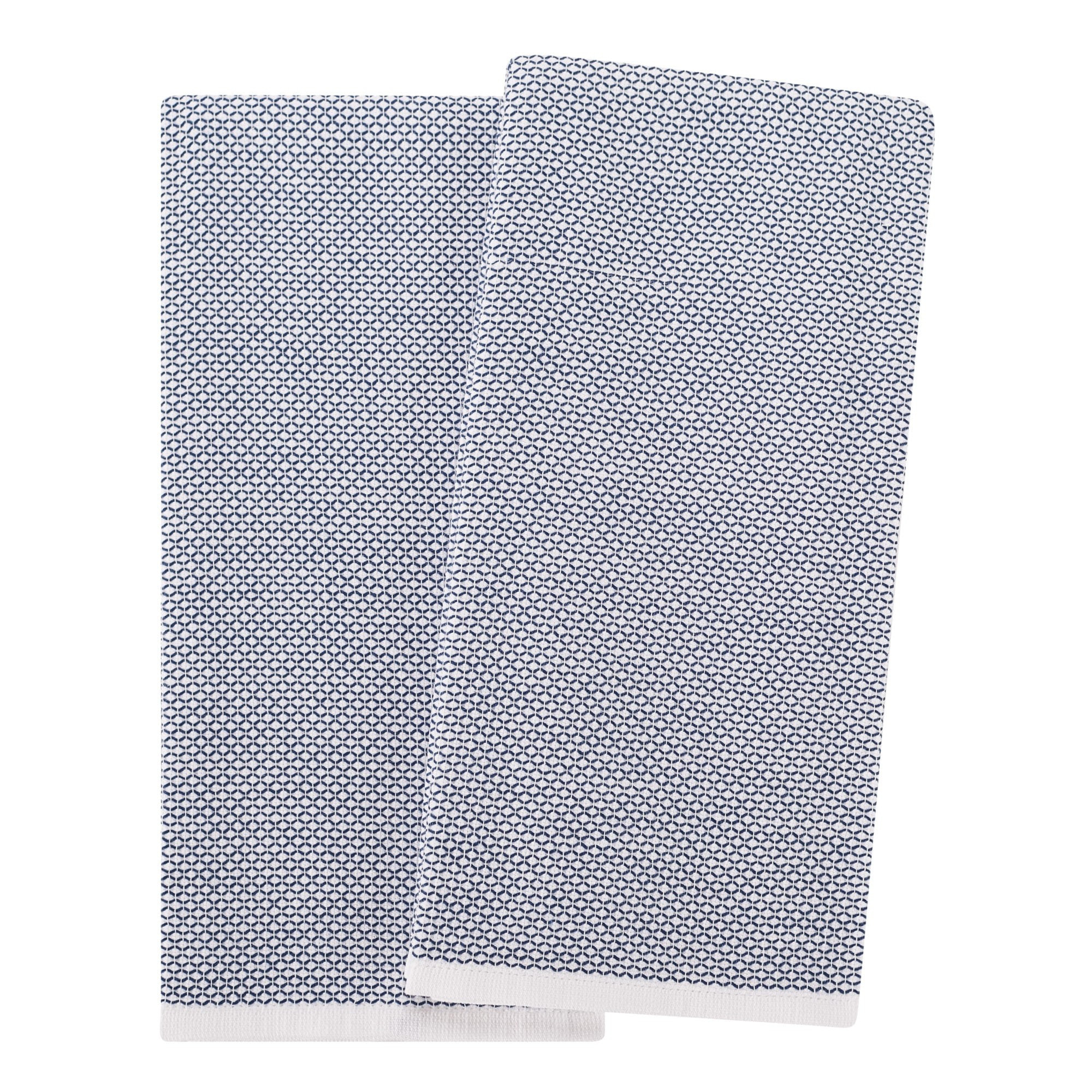 Better Homes & Gardens 2-Piece Oversized Woven Kitchen Towel Set, Washed Indigo - Walmart.com | Walmart (US)