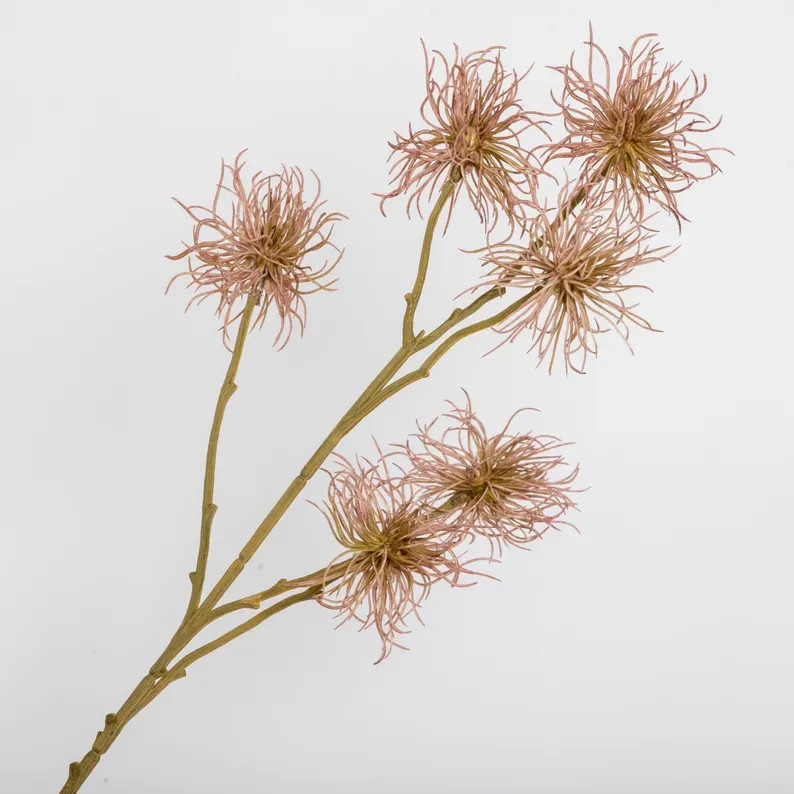 Pink Artificial Thistle for Rustic Bouquets, Farmhouse Chic - Etsy | Etsy (US)