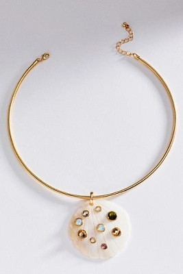 Embellished Shell Pendant Collar Necklace | Anthropologie (US)