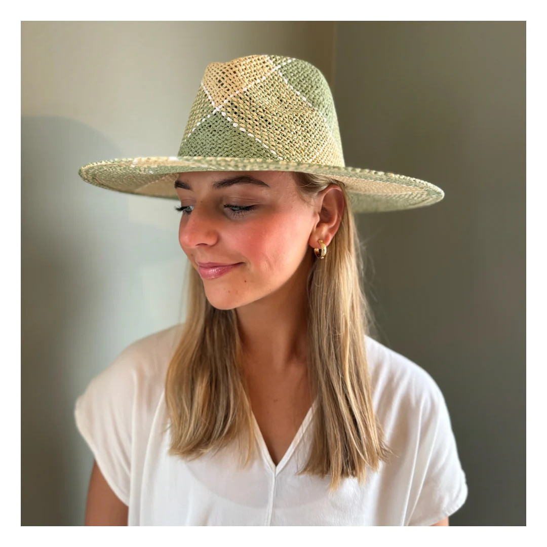 Two Tone Straw Braid Hat | Shop Bijou