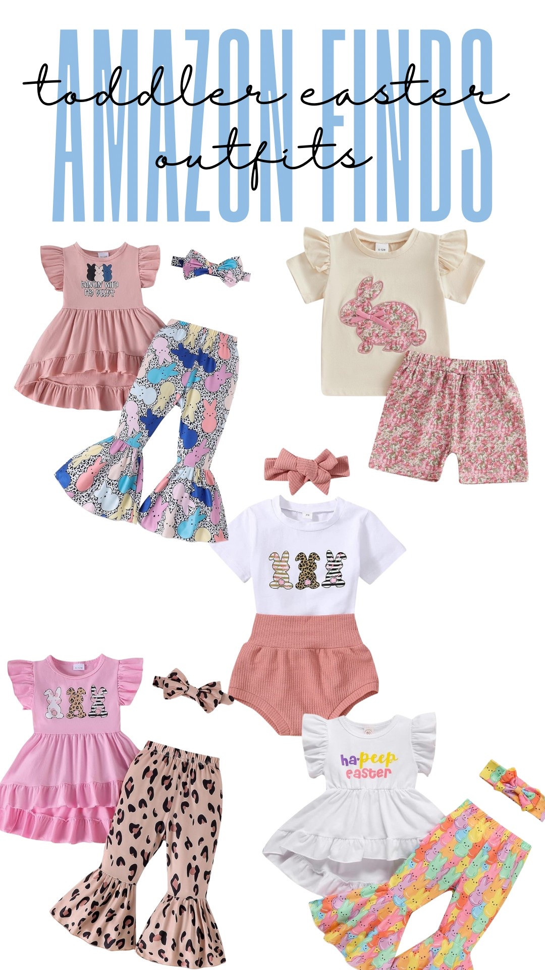 Hop into Easter with the cutest toddler outfit finds from Amazon! These colorful and comfy sets are perfect for egg hunts, Easter brunch, or springtime family photos. From bunny prints and ruffle dresses to peep-inspired bell bottoms, your little one will be ready to celebrate in style! Sizes for toddlers and plenty of mix-and-match options. Tap to shop your fave! 

#LTKSeasonal #LTKBaby #LTKKids