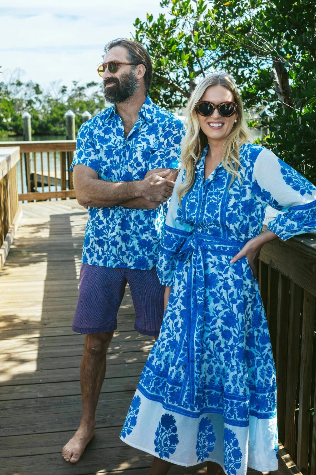 SUE SARTOR Flounce | Capri Blue Vintage Lily | SUE SARTOR