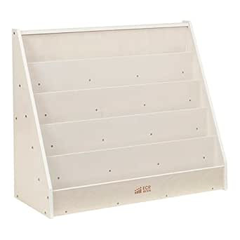 ECR4Kids Single-Sided Wooden Book Storage and Display, Montessori Furniture, White Wash | Amazon (US)