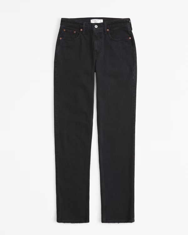 Curve Love Mid Rise 90s Straight Jean | Abercrombie & Fitch (US)