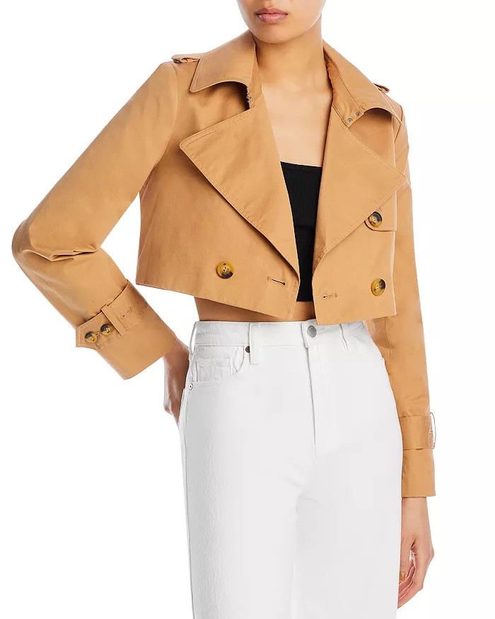 Cotton Cropped Trench Jacket | Bloomingdale's (US)