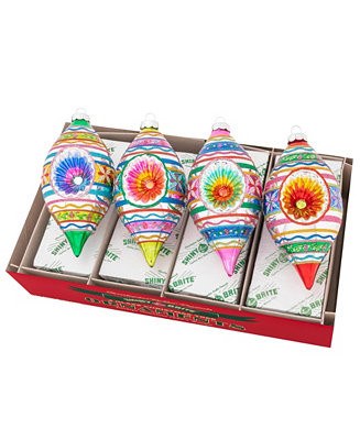 Shiny Brite Christmas Confetti Reflector Tulips, Set of 4 - Macy's | Macy's