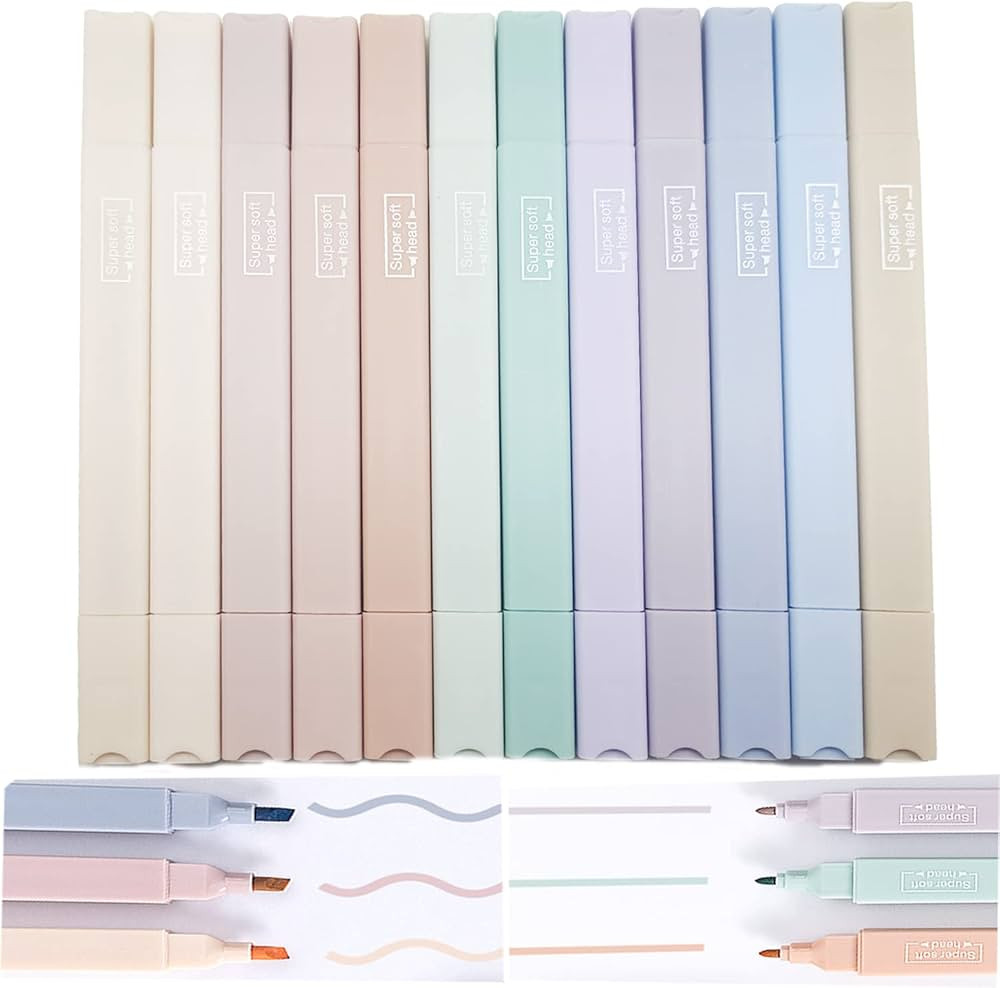 12pcs Bible Aesthetic Cute Highlighters with Chisel Tip, Pastel Highlighters Bible Highlighter Ma... | Amazon (CA)
