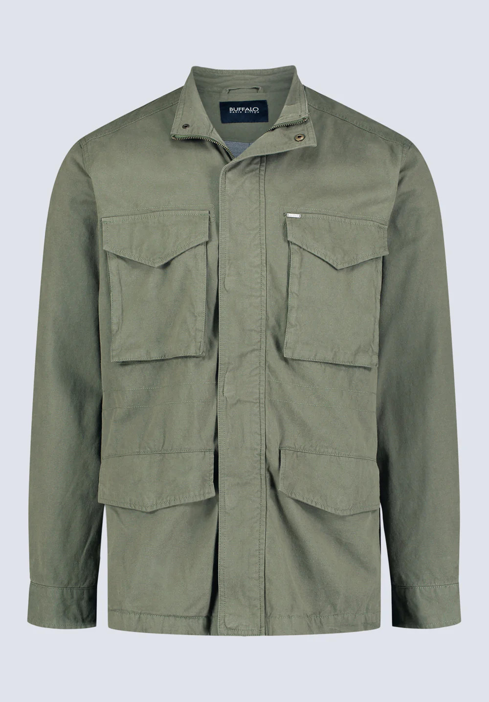 Jafom Men's Utility Jacket with Pockets, Army Green - BM24445 | Buffalo David Bitton