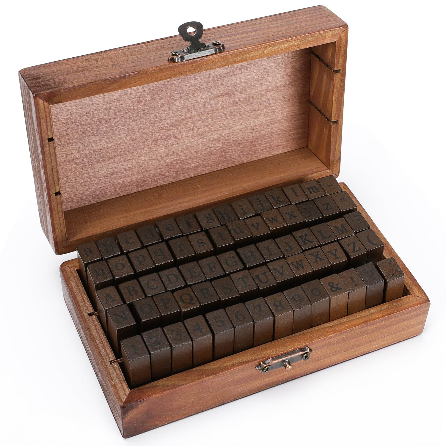 Alphabet Stamps Set 70pcs Letter Number Symbol Vintage DIY Craft Card Making Wood Rubber Stamp | Amazon (US)