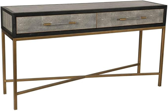 Moe's Home Mako Solid Oak Console Table in Gray | Amazon (US)