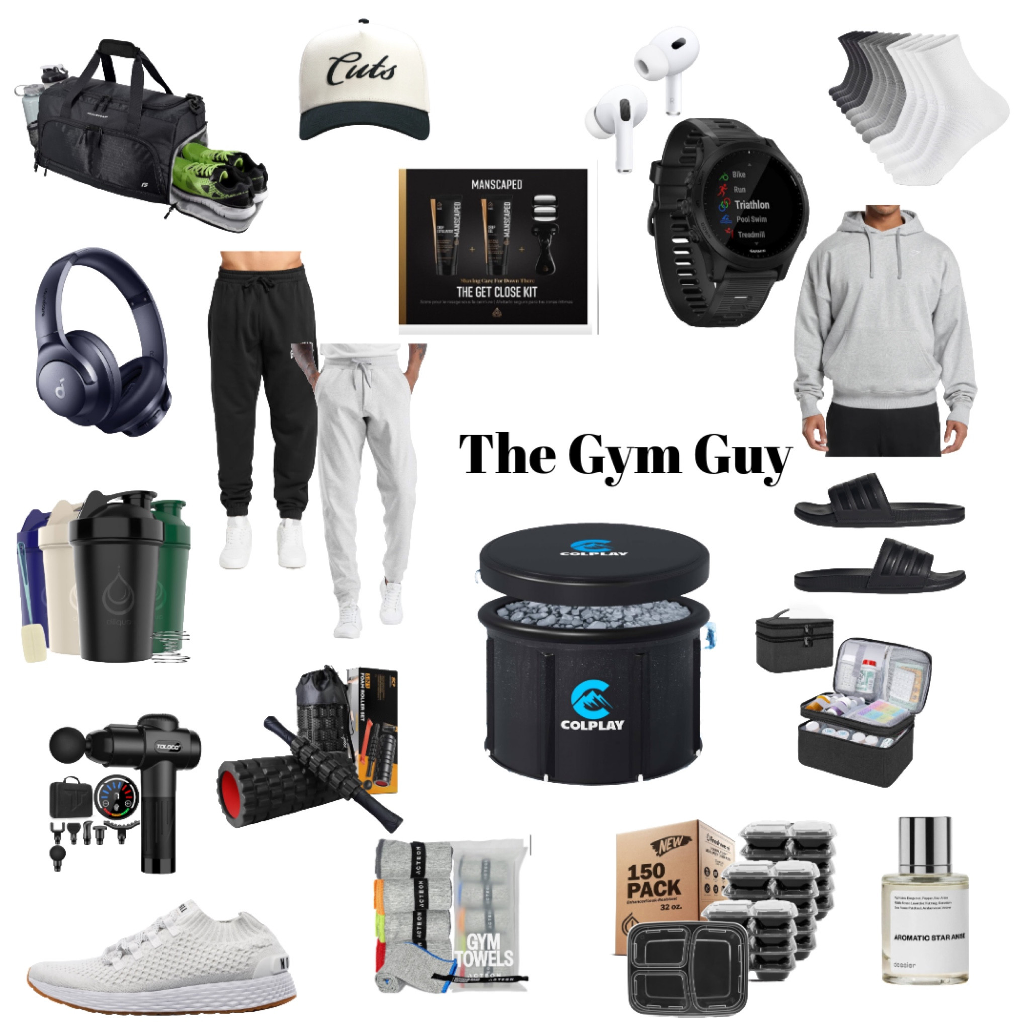 Gifts for the athletic men in your life 🖤 #giftguide #athleticgiftguide #mengiftguide #giftsformen #gymgiftguide 

#LTKHoliday #LTKActive #LTKGiftGuide