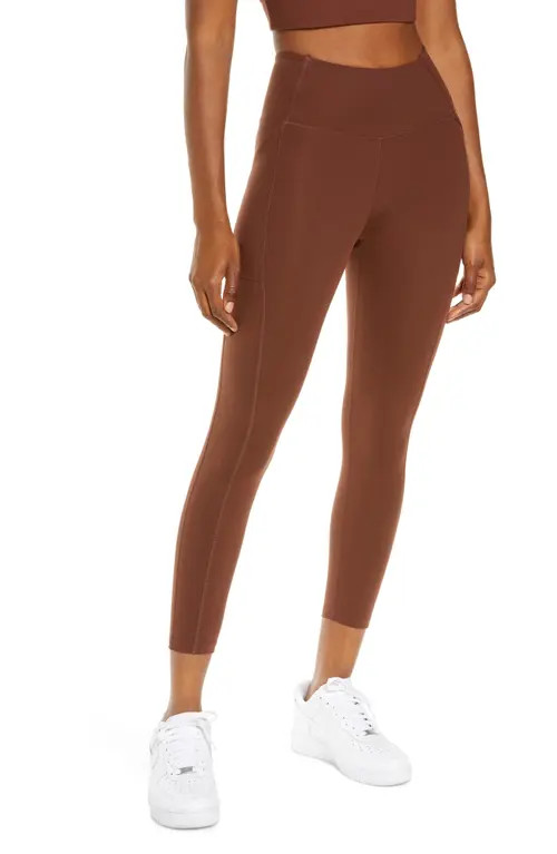 Girlfriend Collective Pocket Crop Leggings in Earth at Nordstrom, Size X-Large | Nordstrom