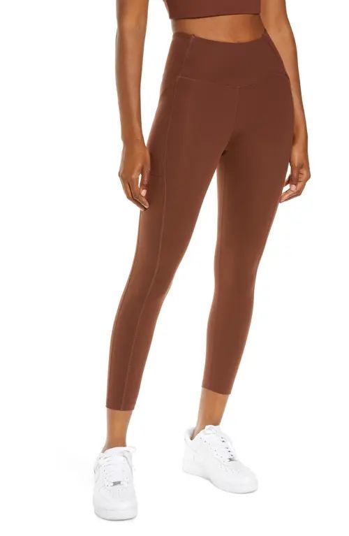 Girlfriend Collective Pocket Crop Leggings in Earth at Nordstrom, Size X-Large | Nordstrom