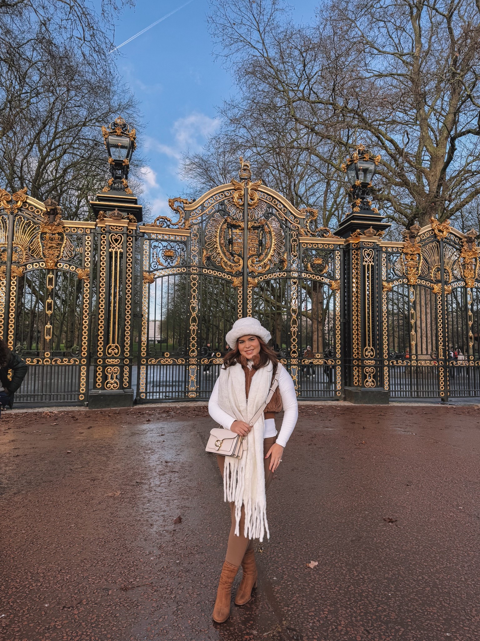 Winter/fall outfit - long Scarf with layered fleece leggings, and fuzzy hat 
.
.
.
Amazon finds, Amazon fashion, Amazon leggings, long fuzzy scarf, fuzzy hat, tabby bag, brown boots, fall vibes, fall outfit, London outfits, Europe winter outfits 

#LTKStyleTip #LTKHoliday #LTKSeasonal