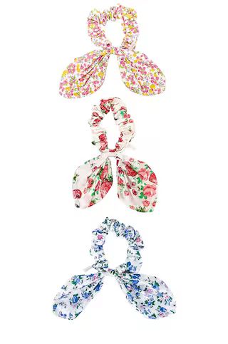 LoveShackFancy Pebble Road Printed Cotton Scrunchie Set in Multi from Revolve.com | Revolve Clothing (Global)