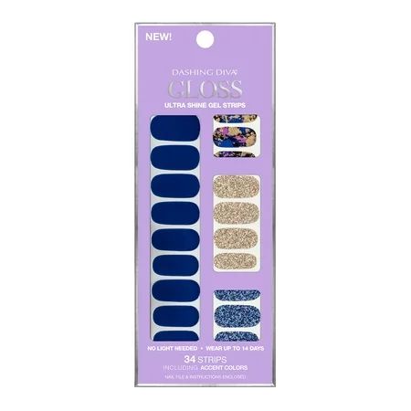 Dashing Diva Gloss Ultra Shine Gel Strip Blue Vixon | Walmart (US)