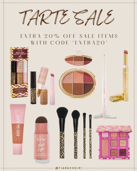 Extra 20% off Tarte sale items with code “EXTRA20”  

#LTKbeauty #LTKFind #LTKsalealert