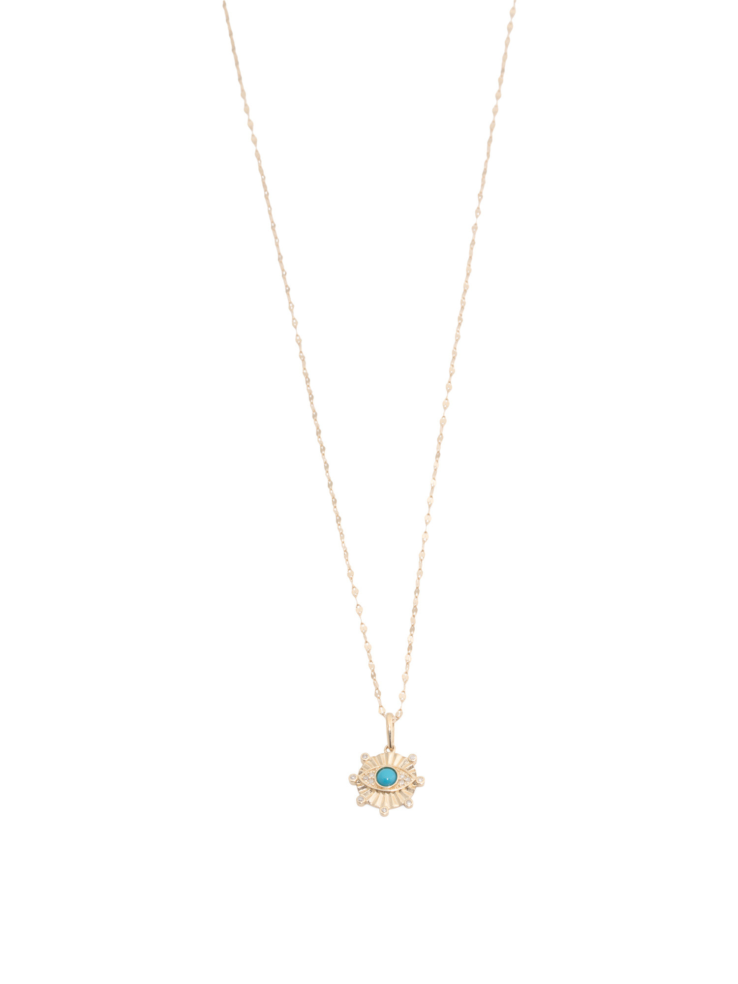 14kt Gold Diamond Evil Eye Pendant Necklace | TJ Maxx
