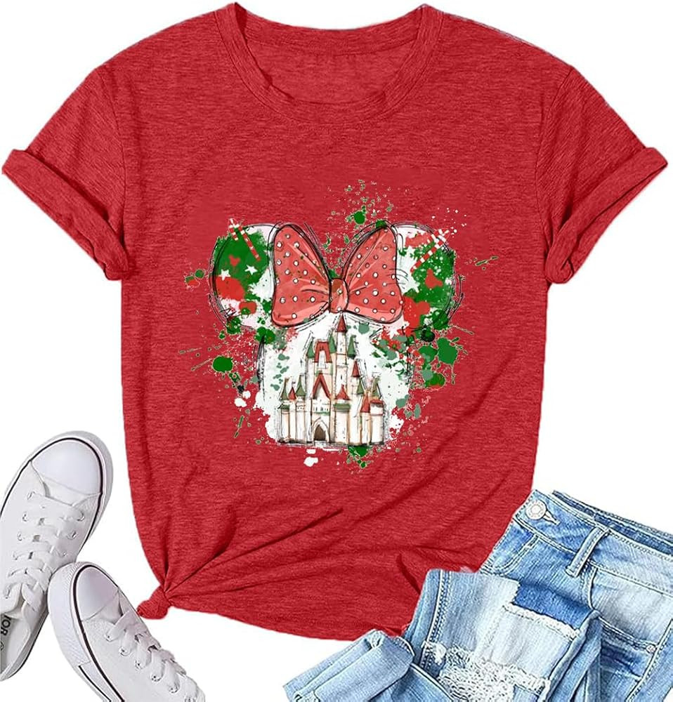 Magic Castle Shirt for Women Cute Kingdom Graphic Tshirt Casual Holiday Vacation Short Sleeve Tee... | Amazon (US)