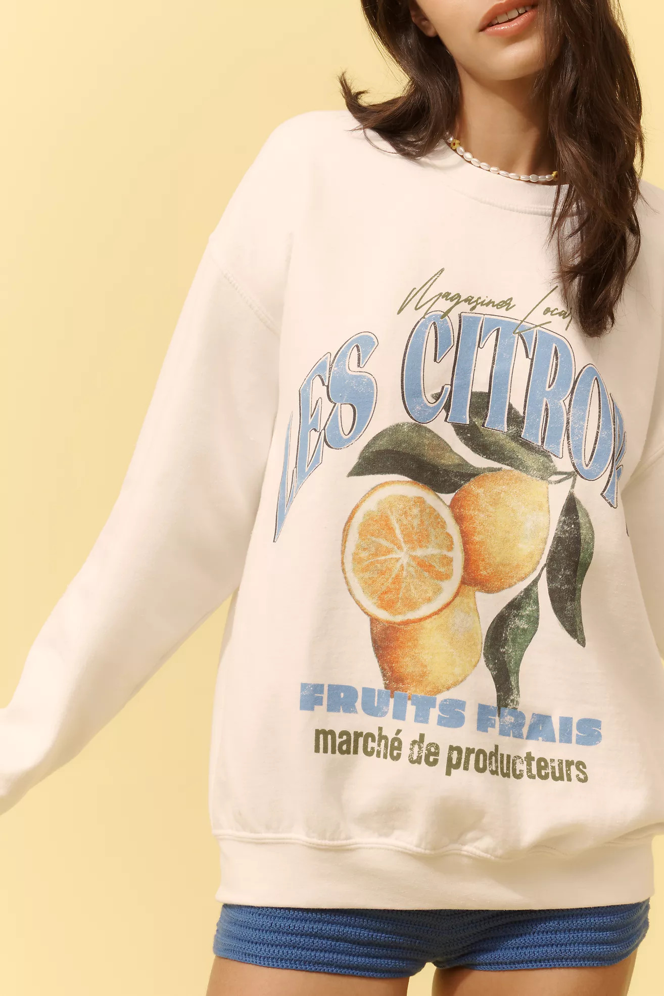 By Anthropologie Les Citrons Sweatshirt | Anthropologie (US)