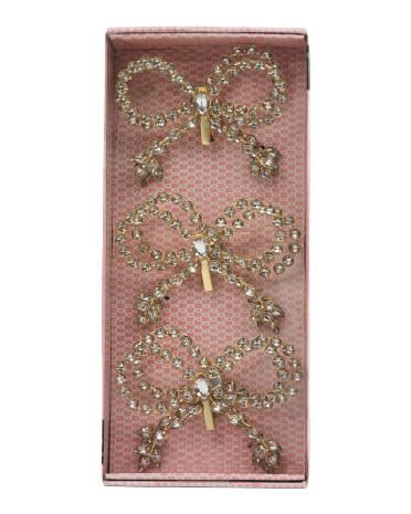 Set Of 6 Bow Boxed Ornaments | TJ Maxx