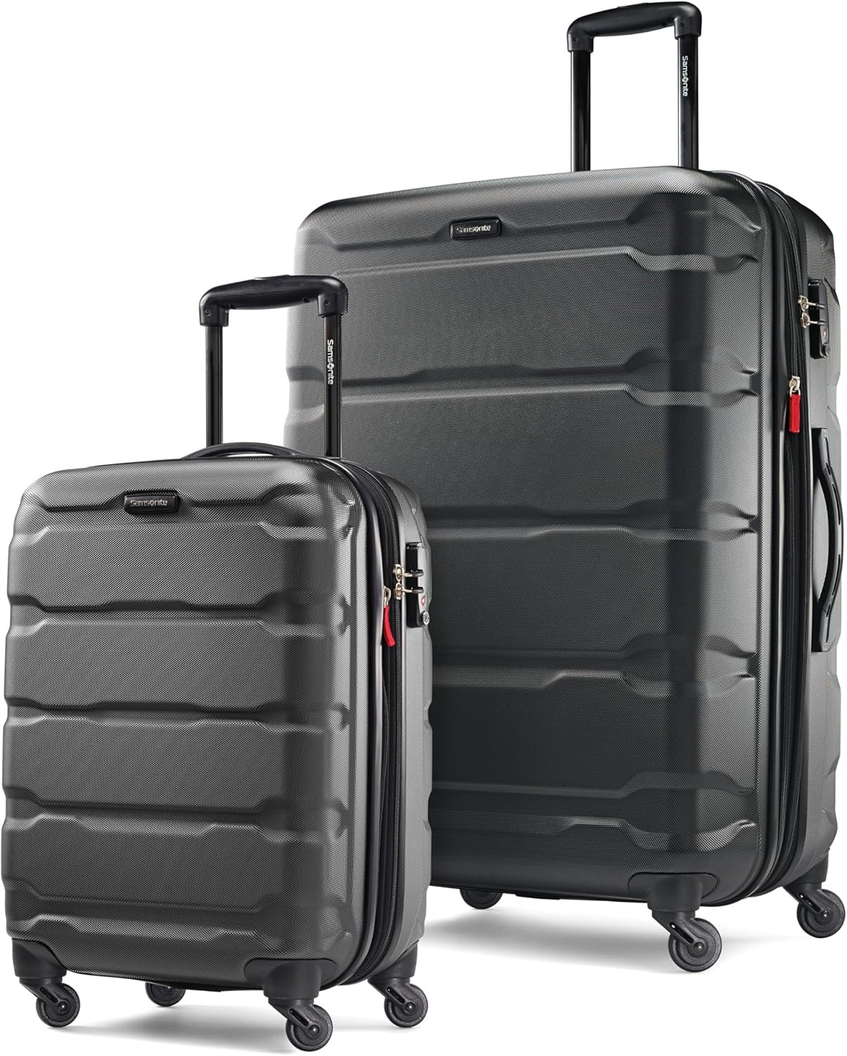 Samsonite Omni PC Hardside Expandable Luggage with Spinner Wheels, Black, 2-Piece Set (20/28) | Amazon (US)