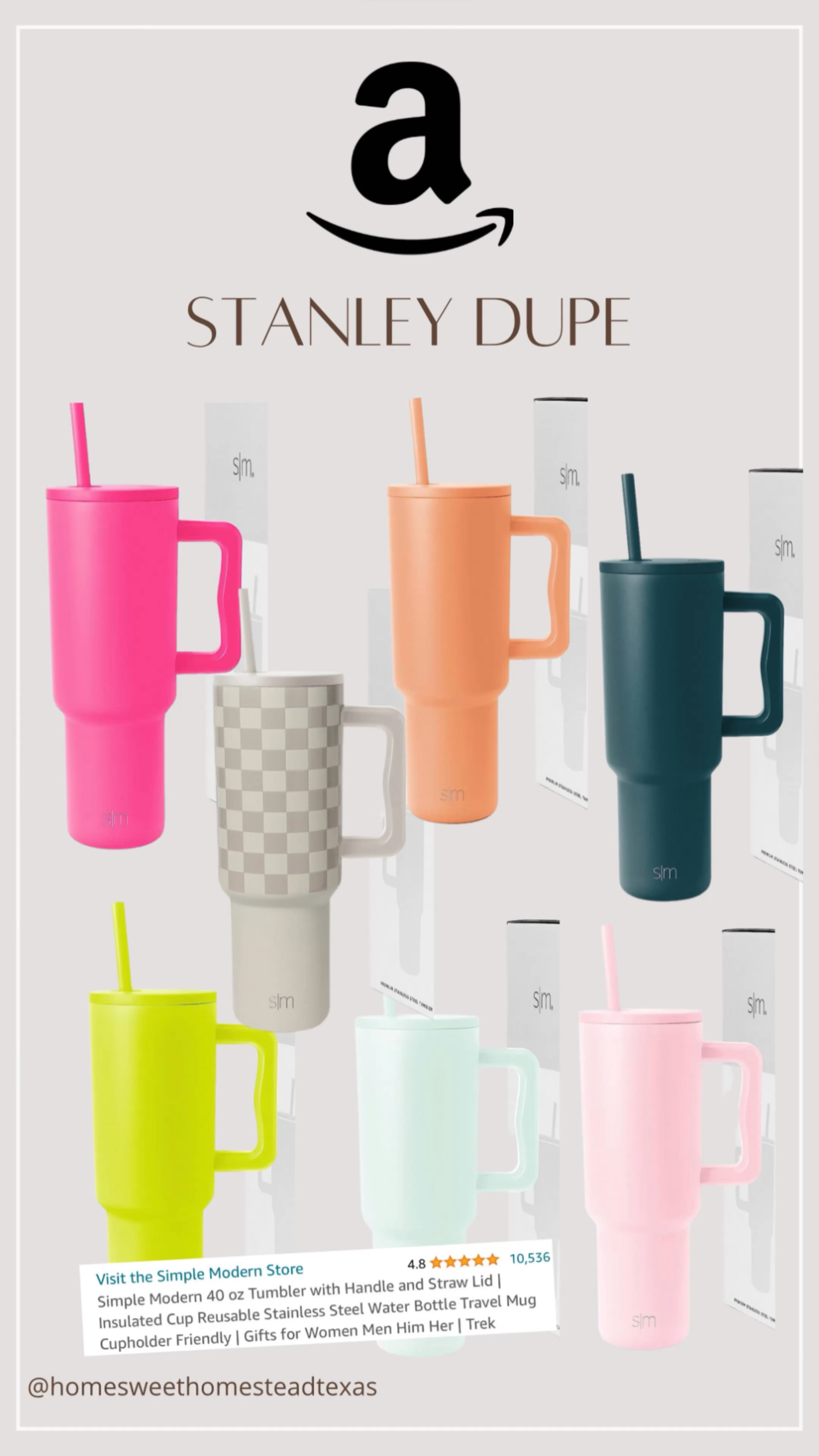 Stanley dupe! Over 20 color options. 40oz. UNDER $30

#stanley #amazonfinds #amazondeals #tumblers #stanelytumblers #dupes #under40 #backtoschool #summeressentials

#LTKFitness #LTKBacktoSchool #LTKtravel