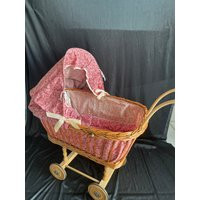 Wicker Doll Carriage, Pram, Quilted, Push | Etsy (US)