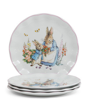 Set Of 4 Classic Scalloped Dinner Plates | Easter | Marshalls | Marshalls