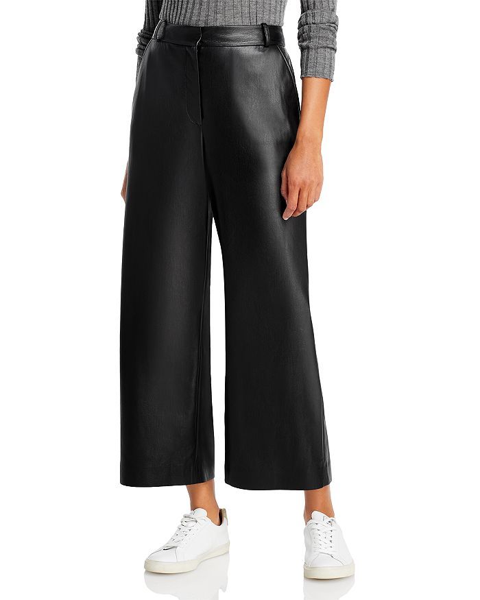 Taplina Cropped Wide Leg Faux Leather Pants | Bloomingdale's (US)