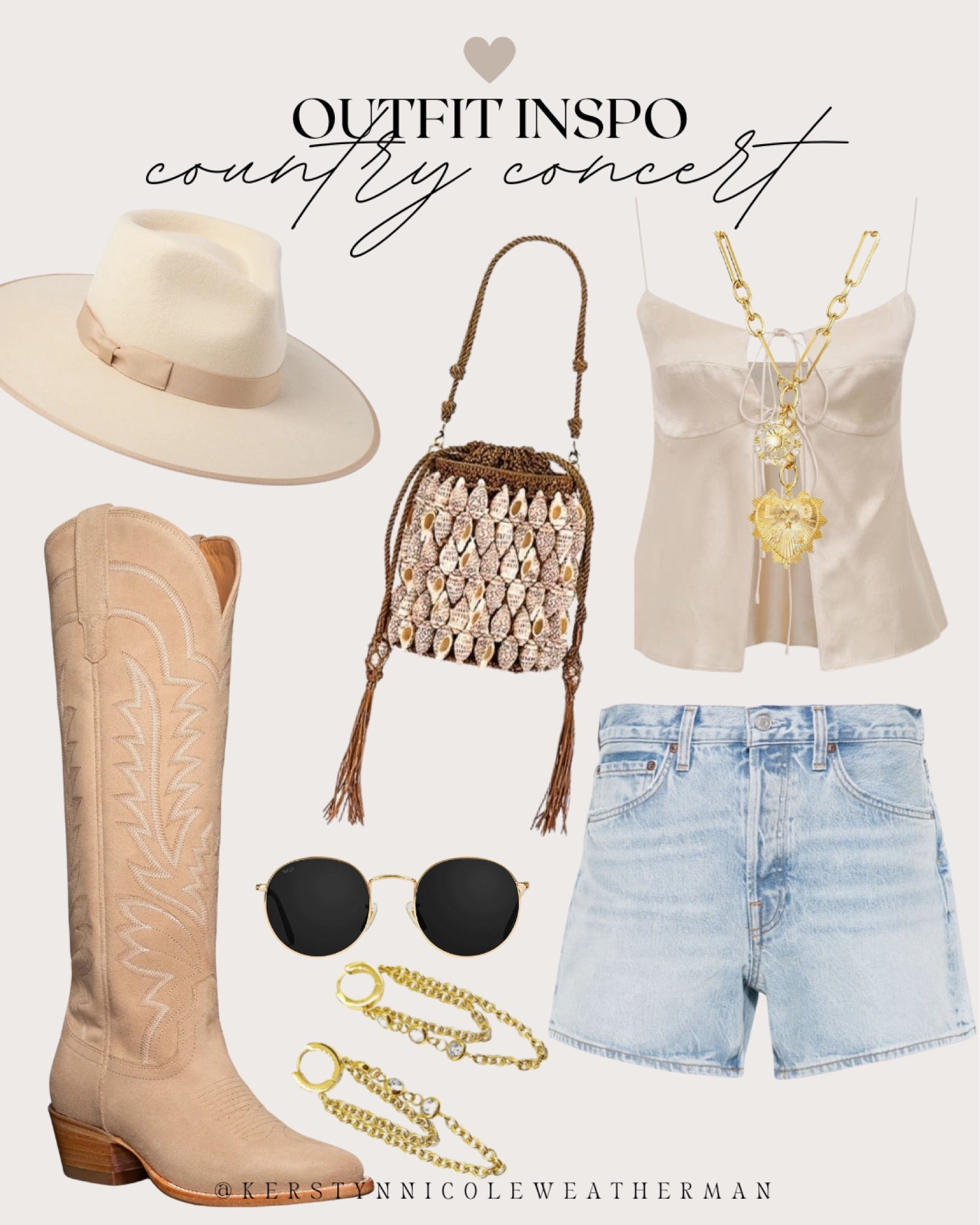Cute Nashville outfit idea! Trendy, rodeo fashion, cowboy hat, cowboy, trucker, hat, fringe bag, gold, hoops, booties, boots, cowgirl, cowboy, jeans, shorts, spring outfit, concert outfit, Nashville outfit, radio outfit, trendy country, concert, outfit, music festival, spring outfit, summer outfit, white blouse, travel outfit, western BoHo chic

#LTKootd #LTKxAbercrombie