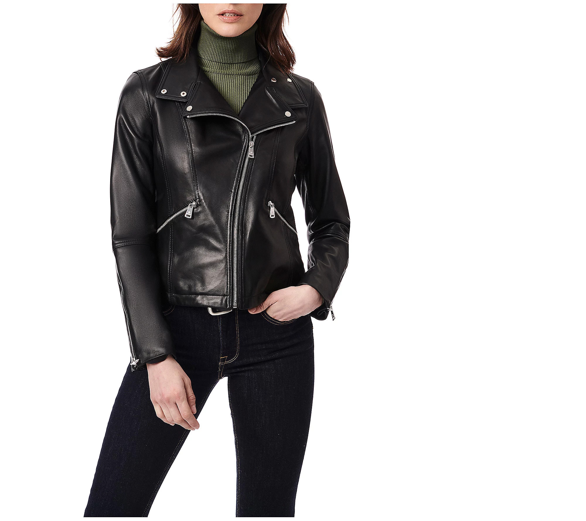 Bernardo Genuine Leather Jacket | QVC