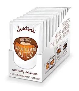Justin's Chocolate Hazelnut & Almond Butter Squeeze Pack, Organic Cocoa, Gluten-free, Responsibly... | Amazon (US)