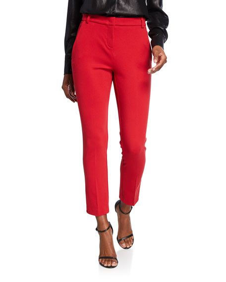 PINKO Flat-Front Straight Suit Pants | Neiman Marcus