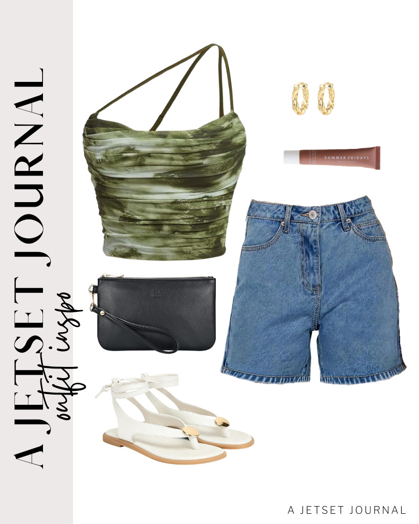 This tie-dye spaghetti-strap top pairs well with denim shorts and white flip-flop sandals. This wristlet purse complements this fit, too. You can also add these PAVOI huggie earrings to this look.

#LTKSeasonal #LTKSaleAlert #LTKTravel
 

 
