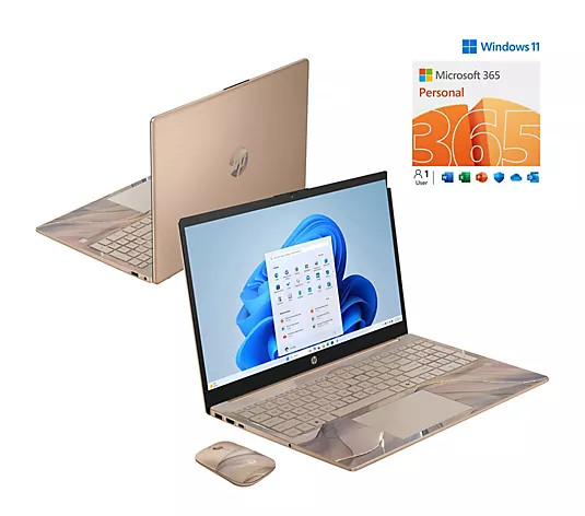 HP 15.6” Touch AMD Athlon Laptop 4GB 128GB SSD w/ MS365 & SF - QVC.com | QVC