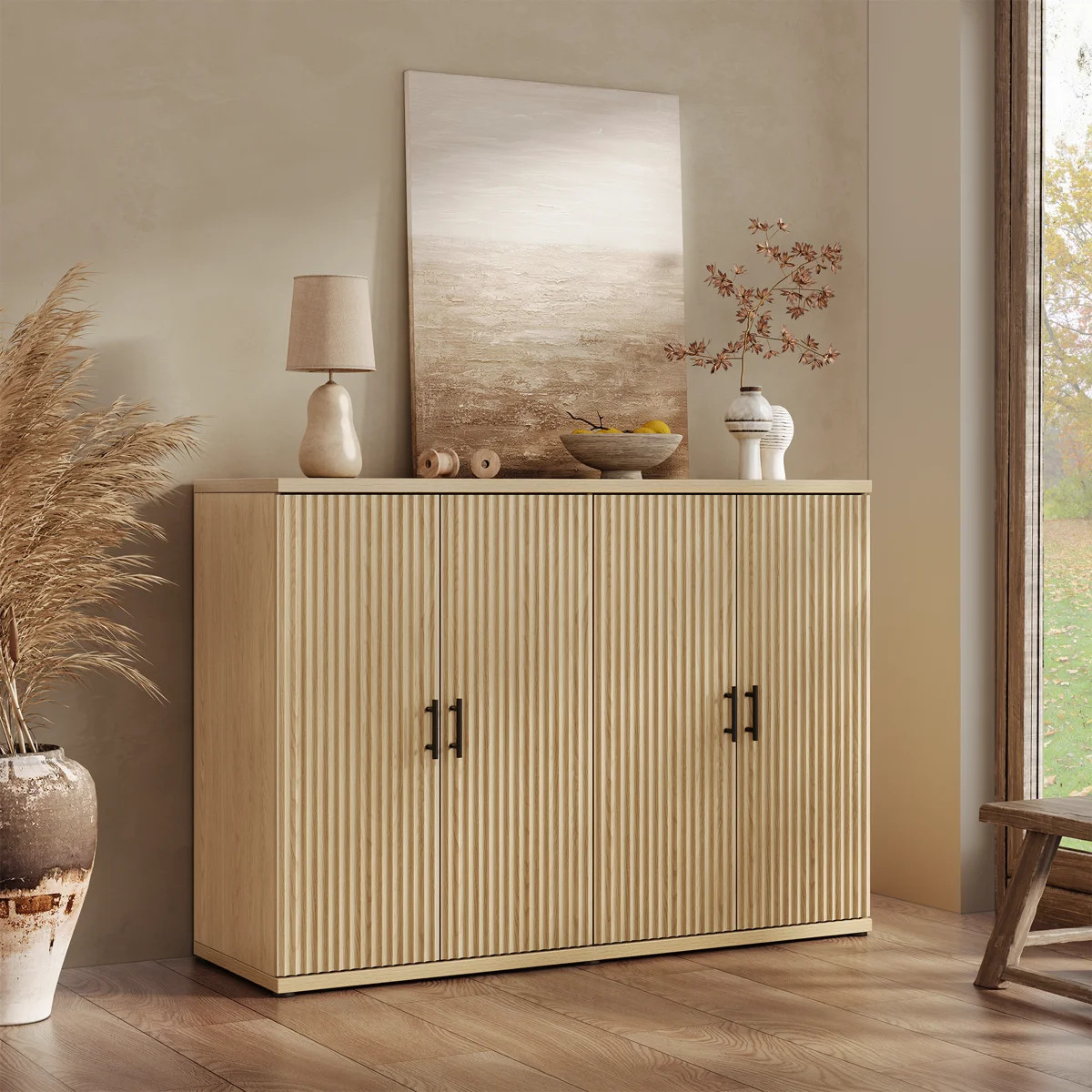 Modern Minimalist Style 47.3\u2018\u2019 Wide Fluted Panel Sideboard | Wayfair North America