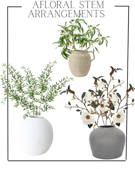 Faux stems Afloral magnolia stems vases for spring home decor 

#LTKhome #LTKunder100