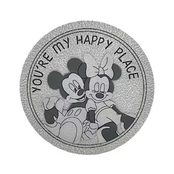 Disney 10-in L x 10-in W x 0.79-in H Round Gray Resin Stepping Stone | Lowe's