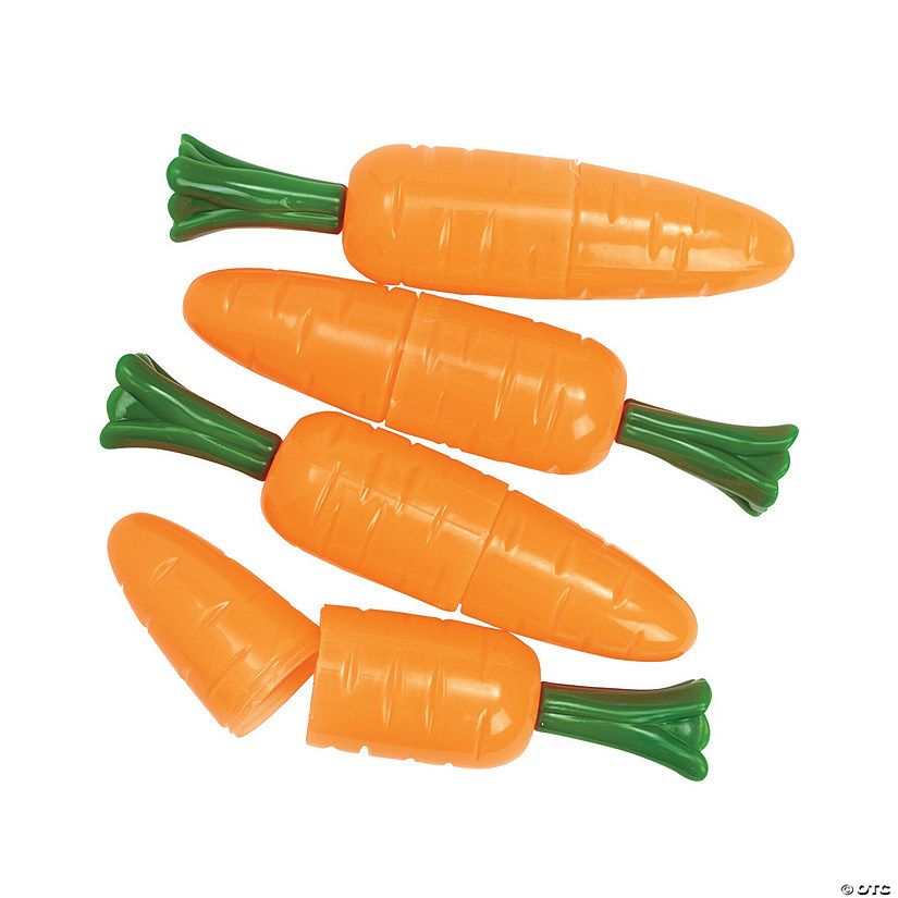 5 1/2" Large Carrot BPA-Free Plastic Easter Eggs - 12 Pc. | Oriental Trading Company