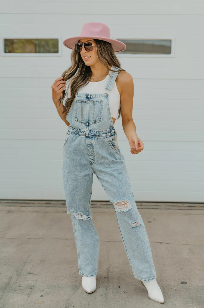 Britt Denim Overalls | She Is Boutique